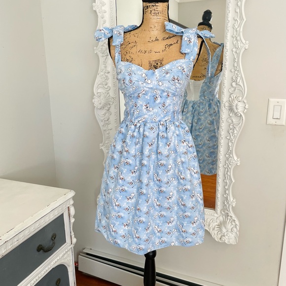 SALE New York Couture Disney Frozen OLAF Bustier Tie Straps Pinafore Dress - Picture 4 of 6